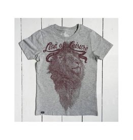 Lion of Leisure T-shirt, grey, logo lion (3-16j)