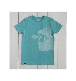 Lion of Leisure T-shirt, green melange, O.M.G. (3-16j)