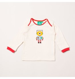 Little Green Radicals Shirt, norsebots appliqué (0-2j)