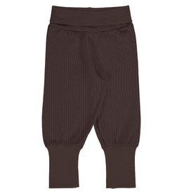 Maxomorra Broek, solid chocolate (0-2j)