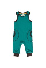 Maxomorra Maxomorra - playsuit velour lagoon (0-2j)