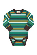 Maxomorra Maxomorra - body ls stripe lagoon (0-2j)