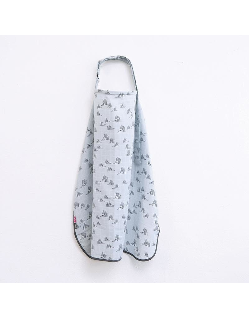 Simply Good Simply Good - muslin nursing cover, 85x70cm, grijs, egeltjes