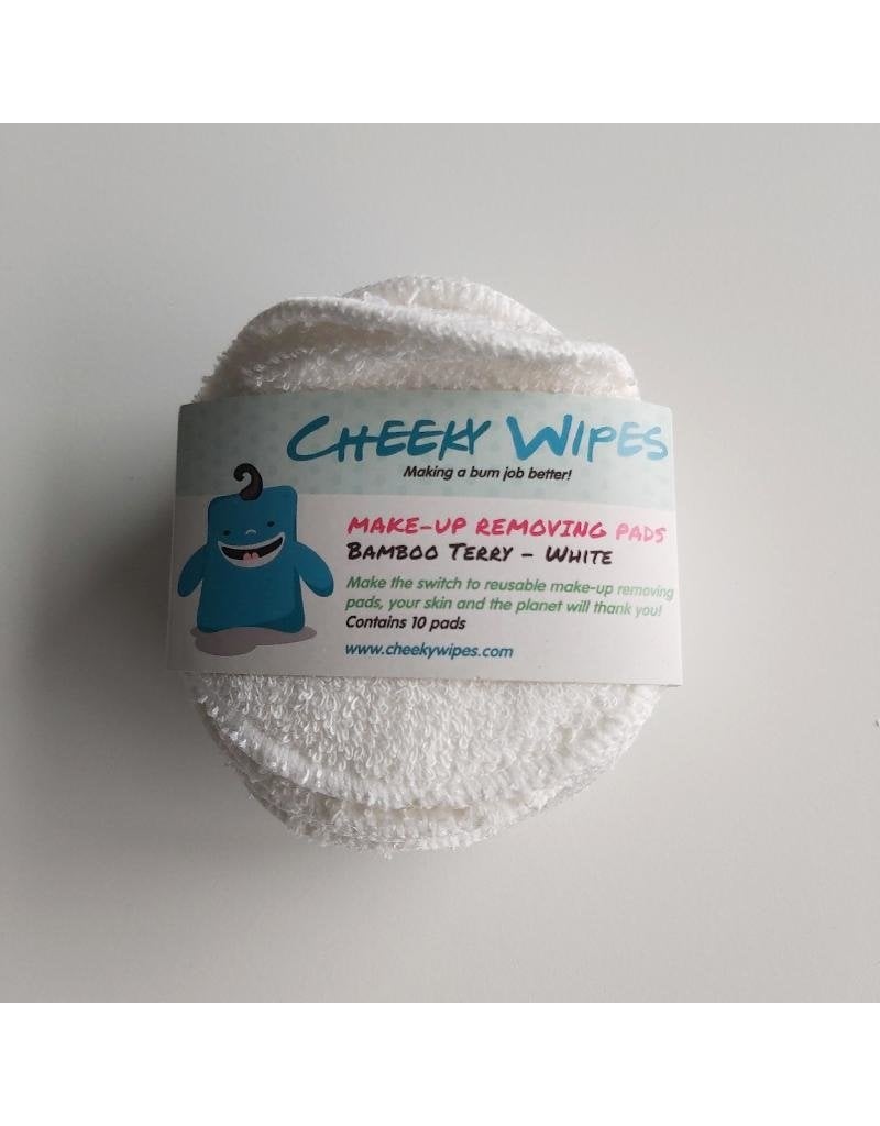 Cheeky Wipes Cheeky Wipes - Make-up removing pads, bamboo terry, wit, 10 stuks