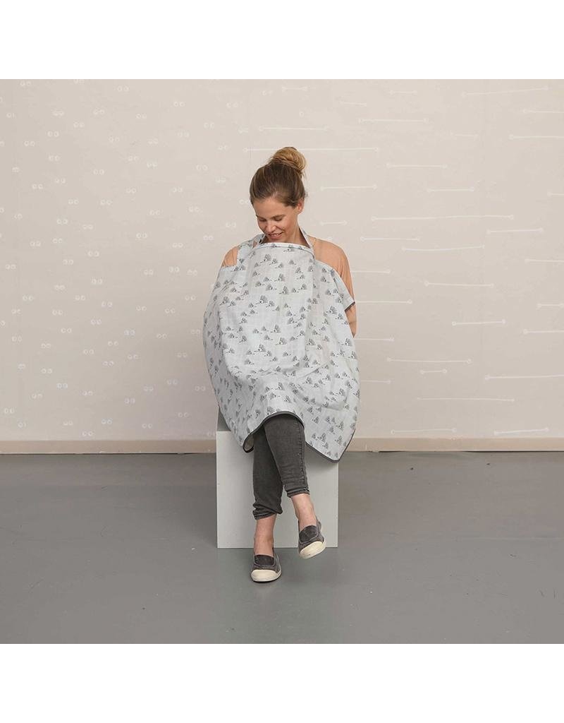 Simply Good Simply Good - muslin nursing cover, 85x70cm, grijs, egeltjes