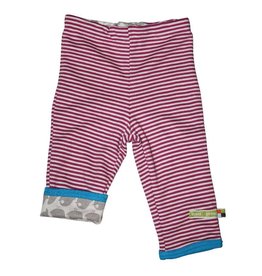 Loud+Proud Broek, fuchsia gestreept/stone vogels (0-2j)