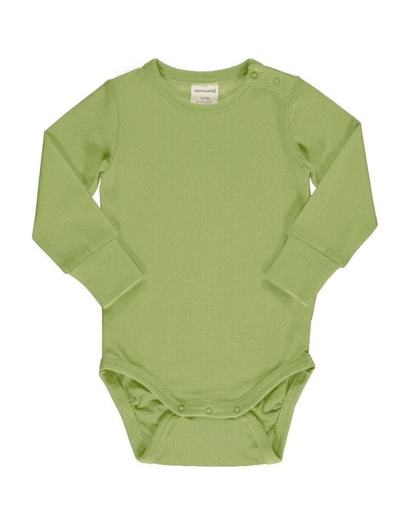 Maxomorra Maxomorra - Body LS Solid PEAR (0-2j)