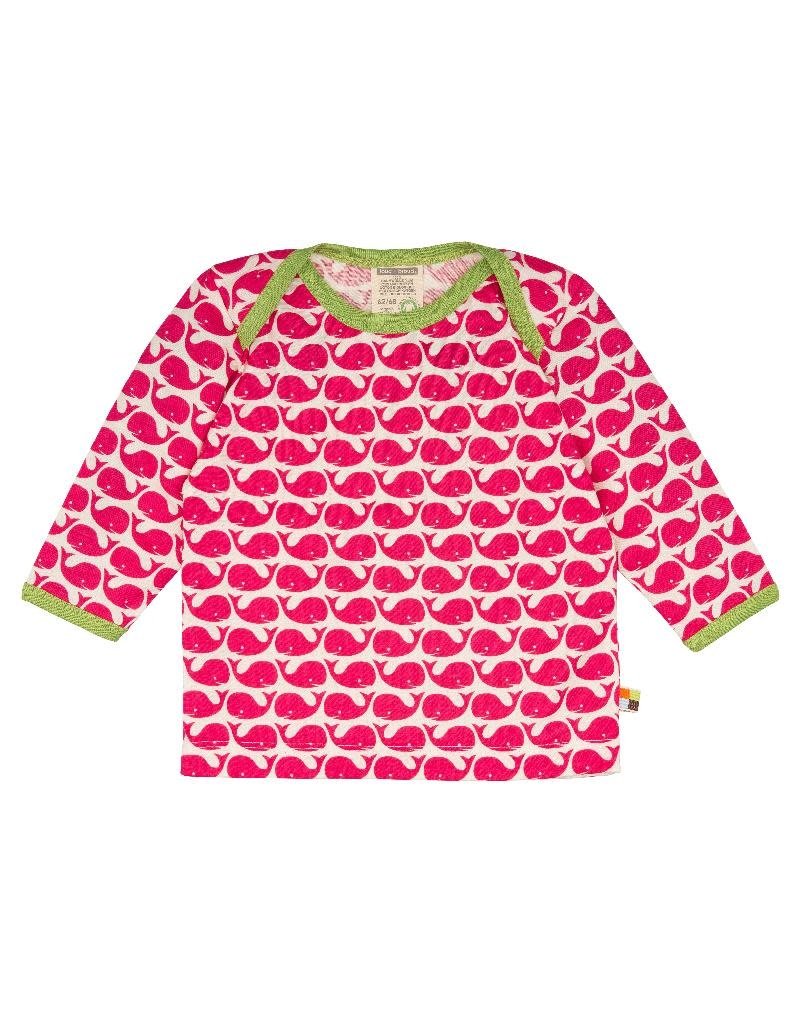 Loud+Proud Loud+Proud - shirt, roze walvissen (3-16j)