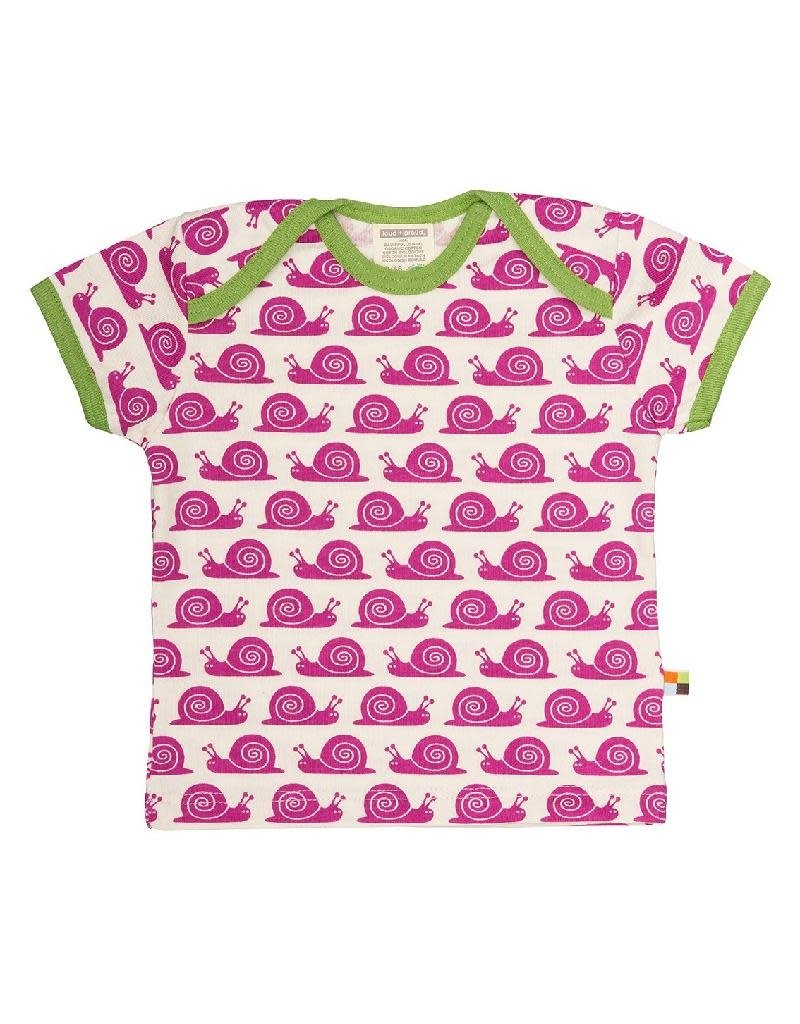 Loud+Proud Loud+Proud - T-shirt, fuchsia slakken (0-2j)