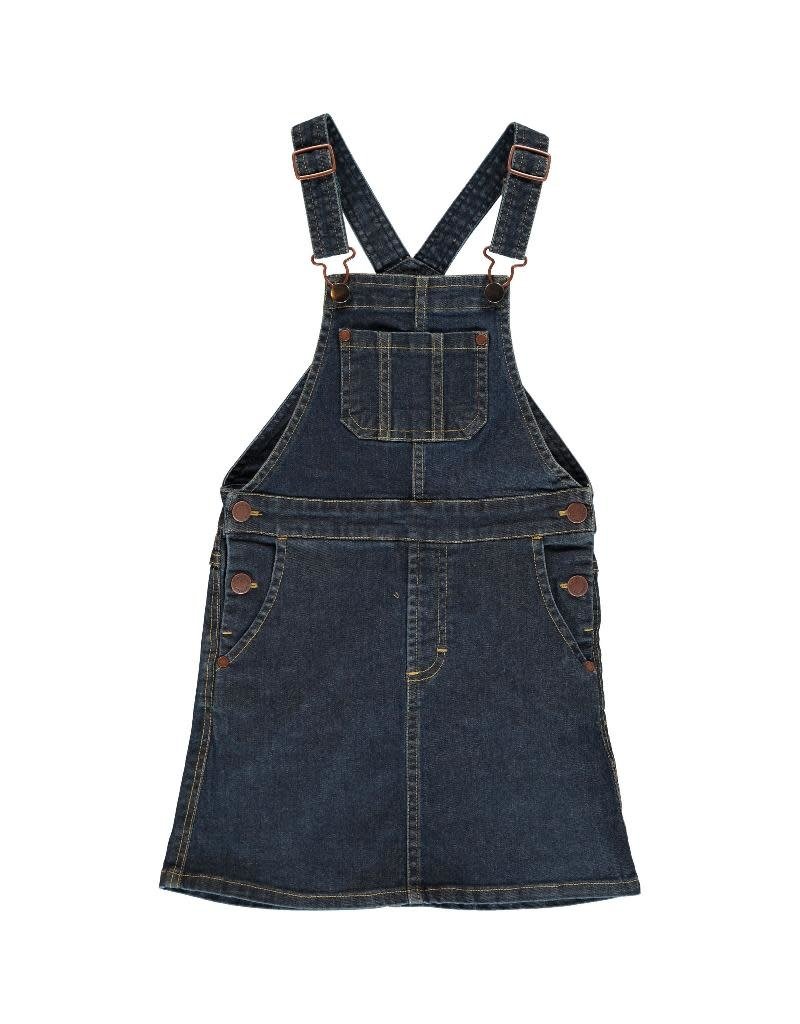 Maxomorra Maxomorra - Pinafore Dress Denim Medium Dark Wash (3-16j)