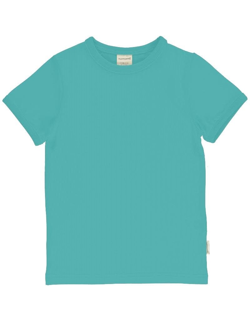 Maxomorra Maxomorra - Top Ss Solid Aqua (0-2j)