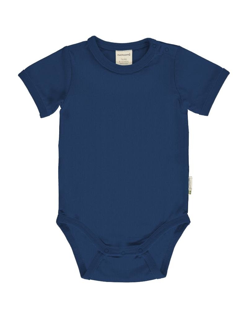 Maxomorra Maxomorra - Body Ss Solid Navy (0-2j)