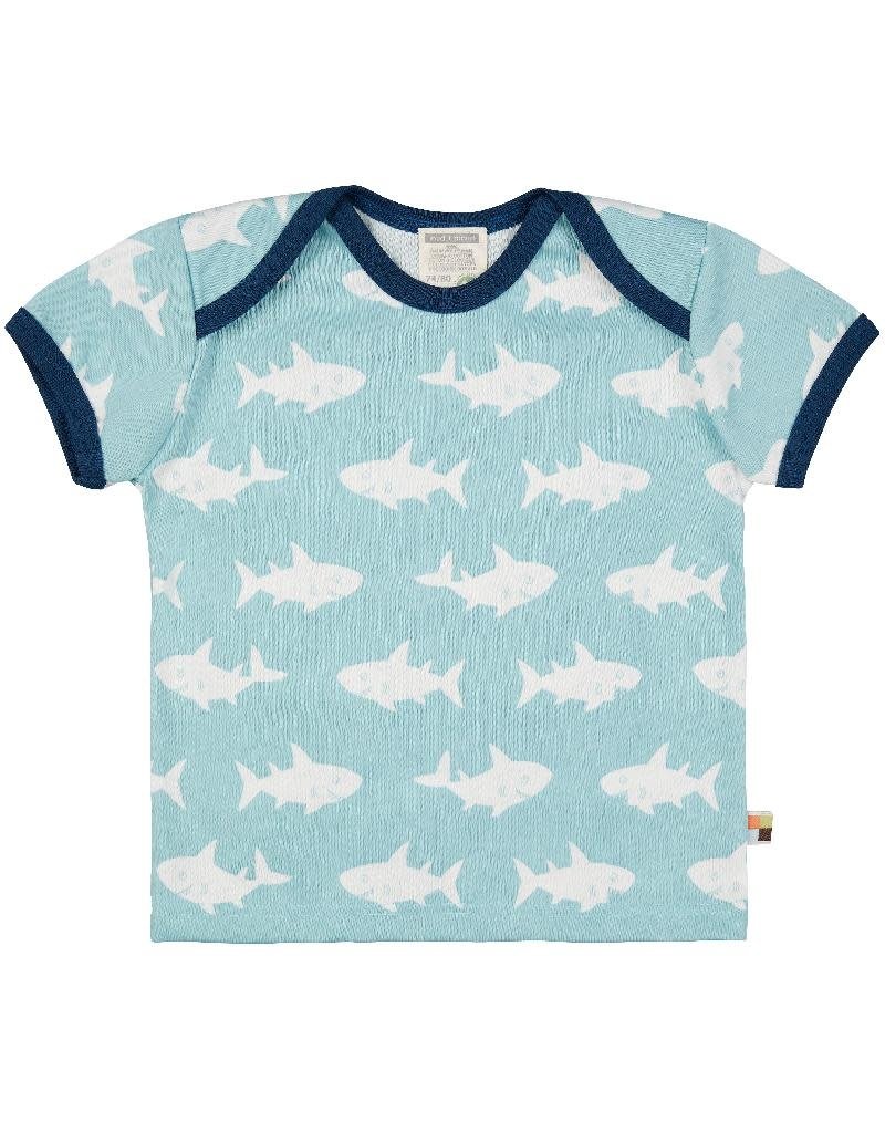 Loud+Proud Loud+Proud - T-Shirt print shark, lagoon (0-2j)