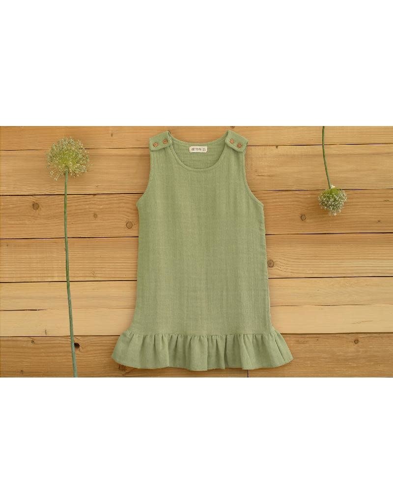 Organic by Feldman Organic by Feldman - Muslin Jumper dress, Play of Colors, sage-green (0-2j)