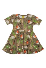 DUNS Sweden DUNS Sweden -Short Sleeve Skater Dress, Robin Timber Wolf (3-16j)