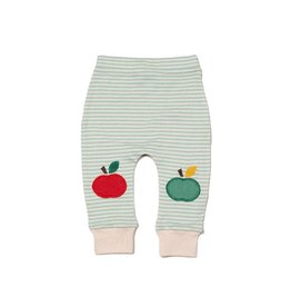 Little Green Radicals Broek met borduursel, Powder Blue Apple (0-2j)