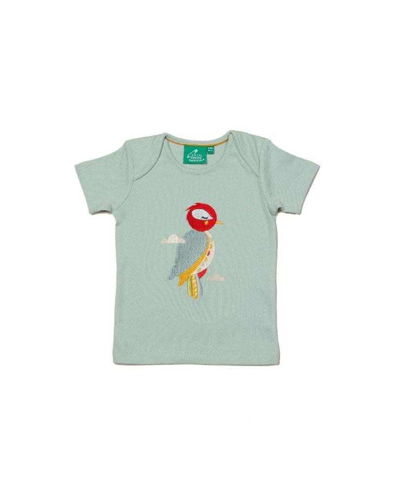 Little Green Radicals Little Green Radicals - Little Woodpecker Applique T-Shirt (0-2j)