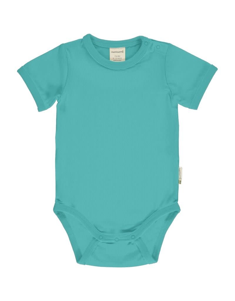 Maxomorra Maxomorra - Body SS solid aqua (0-2j)