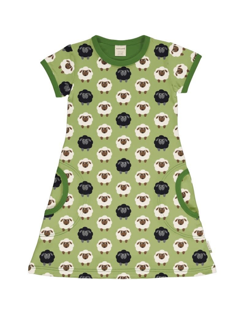 Maxomorra Maxomorra - Dress SS Sheep (0-2j)