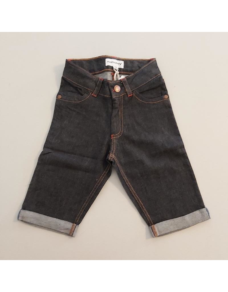 Maxomorra Maxomorra - short, knee, denim, dark denim blue (3-16j)