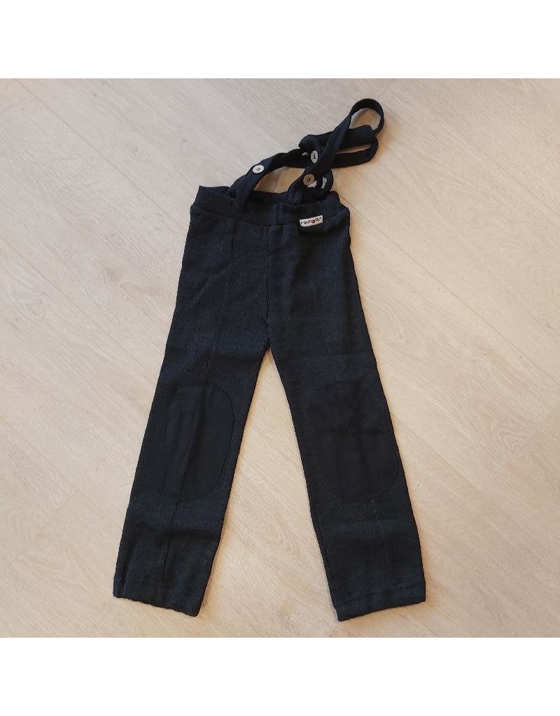 ManyMonths ManyMonths - Hazel Trousers with Suspenders, Foggy Black (0-2j)