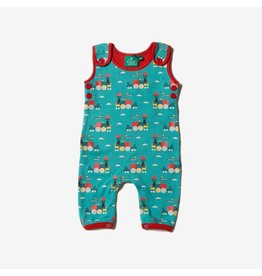 Little Green Radicals Playsuit, sky train (0-2j)