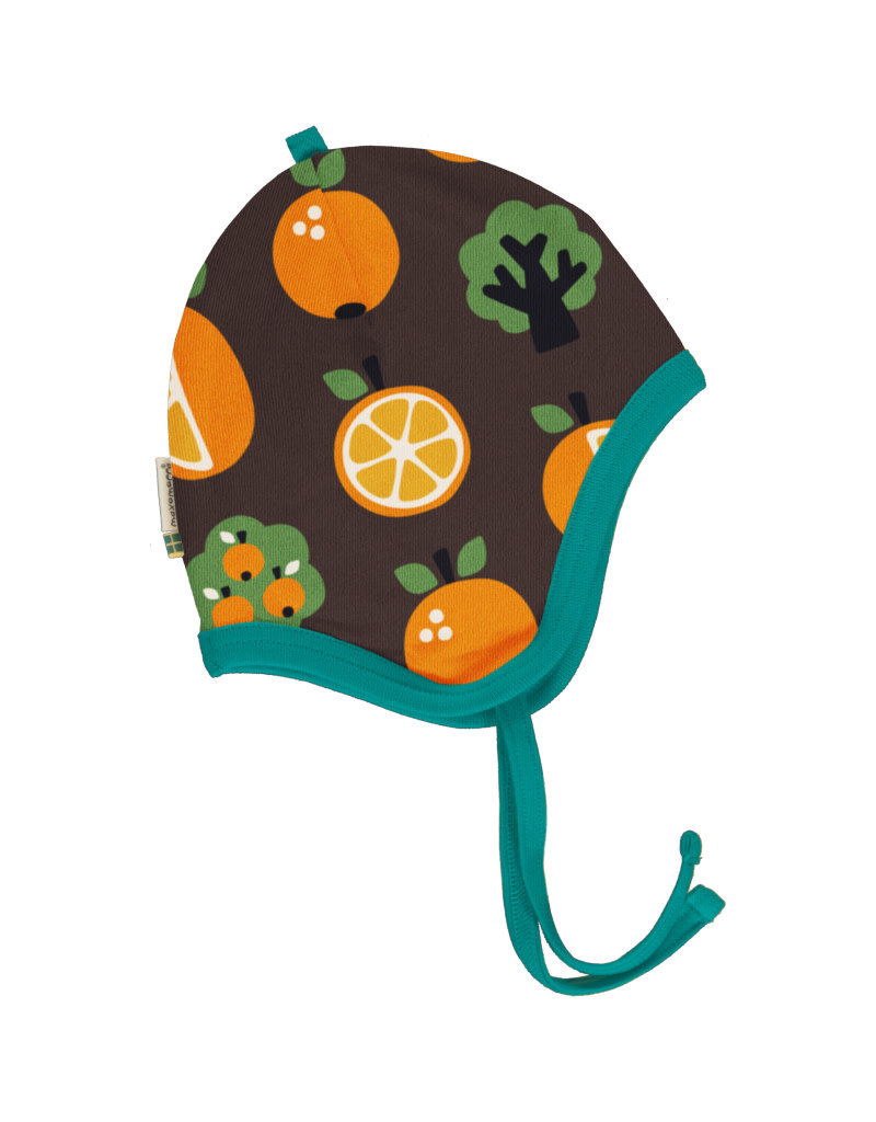 Maxomorra Maxomorra - Hat Helmet Velour ORANGE (0-2j)