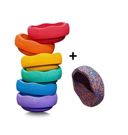 Stapelstein Rainbow Basic + confetti