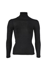 Engel Engel - Ladies polo neck, ls, wool/silk, black