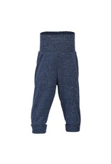 Engel Engel - Baby pants with waistband, wool, blue melange (0-2j)