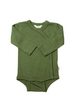 Joha Joha - Body ls with side closing, wool, dark sage (0-2j)