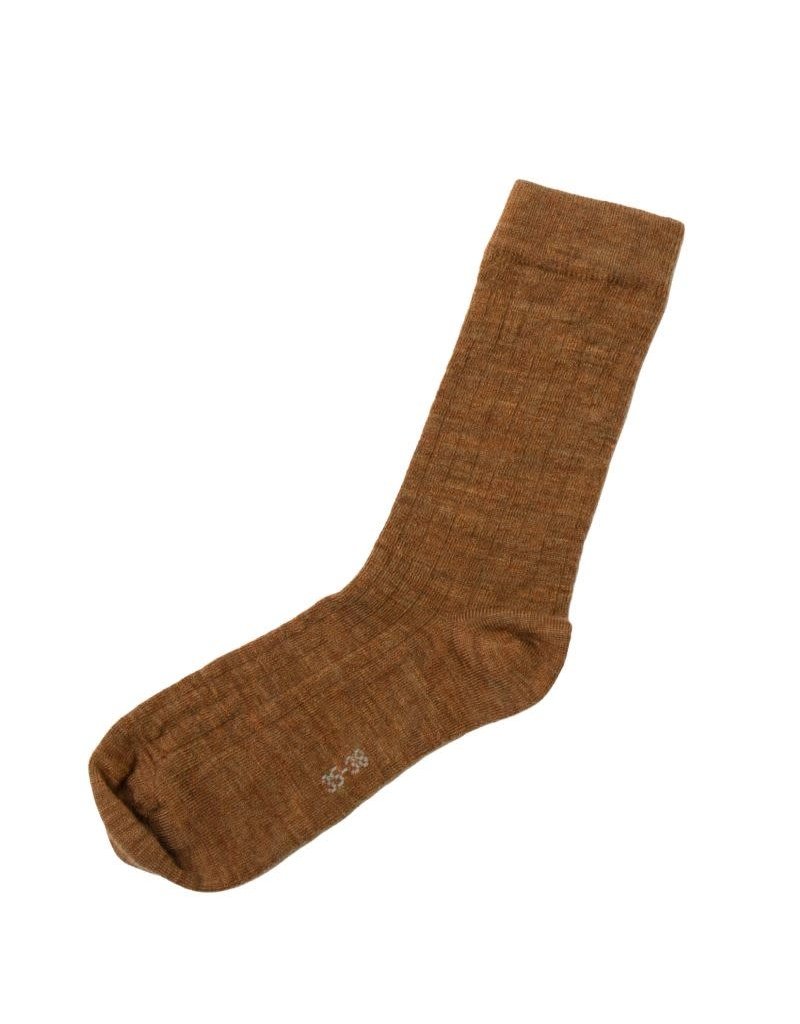 Joha Joha - Wool rib sock, copper melange (3-16j)