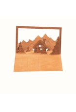 Ecodis - Carte en bois, montagnes sous la neige