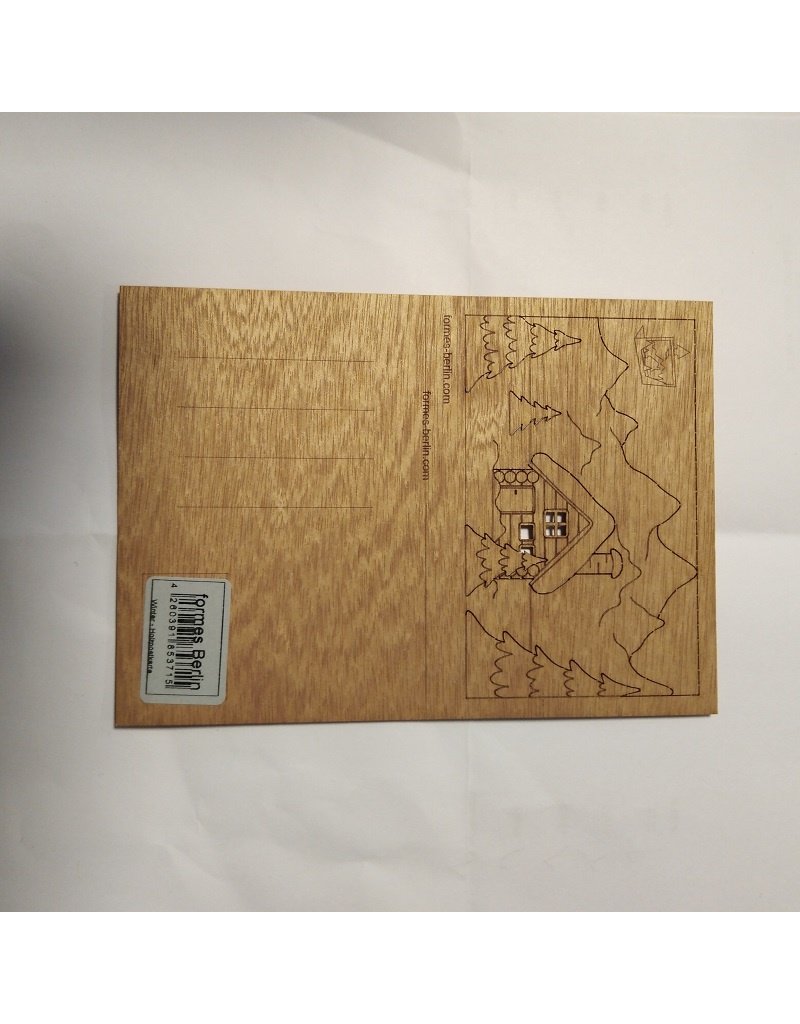 Ecodis - Carte en bois, montagnes sous la neige