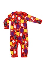 DUNS Sweden Duns Sweden - Long Sleeve Lapneck Suit, kerst/rood (0-2j)