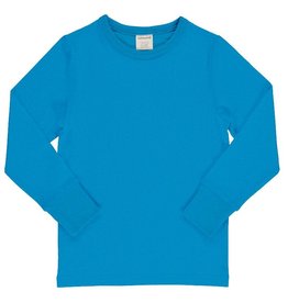 Maxomorra Shirt, Solid AZURE (0-2j)