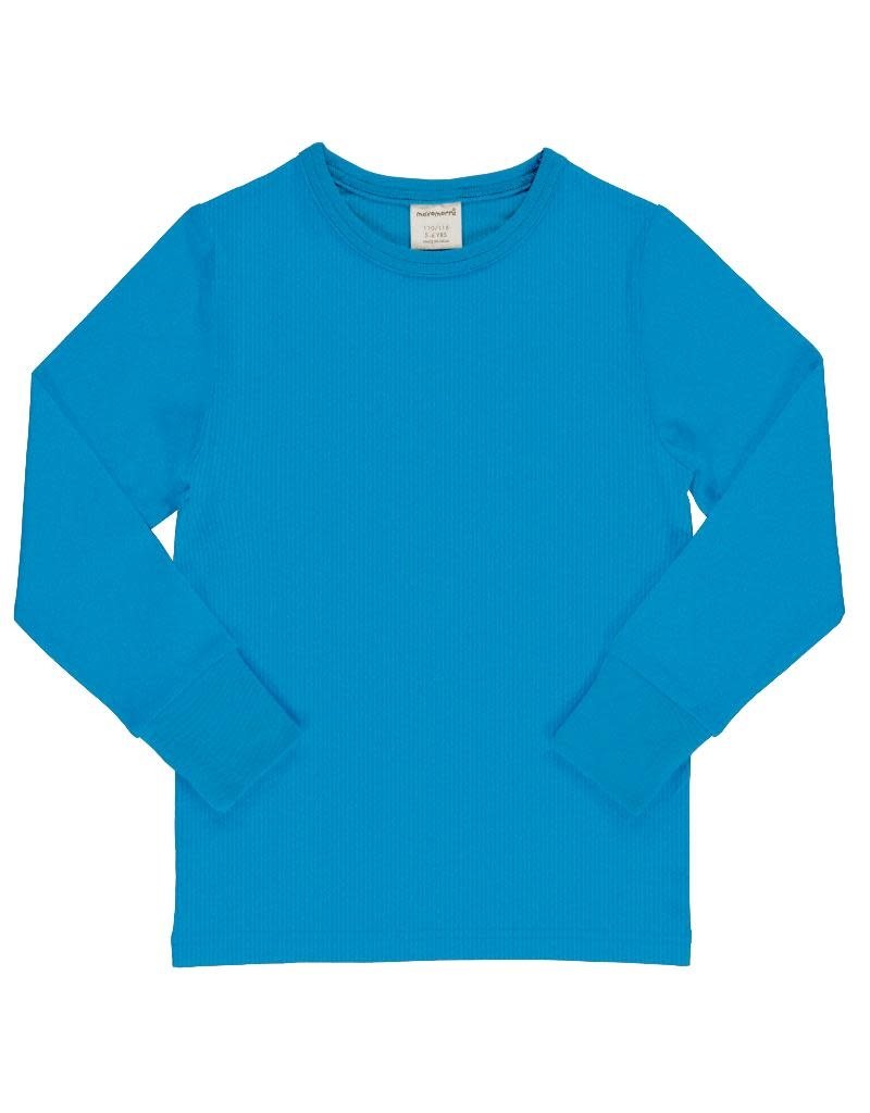 Maxomorra Maxomorra - Top LS Solid AZURE (0-2j)