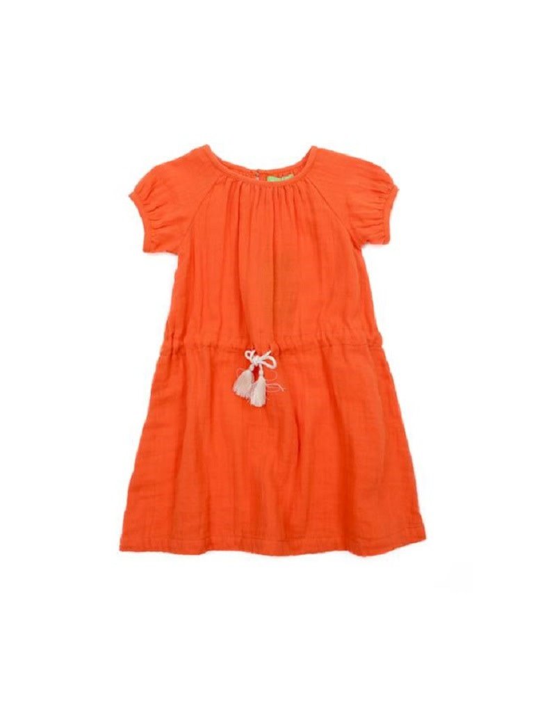 Lily Balou Lily Balou - Lucy dress muslin red orange (3-16j)