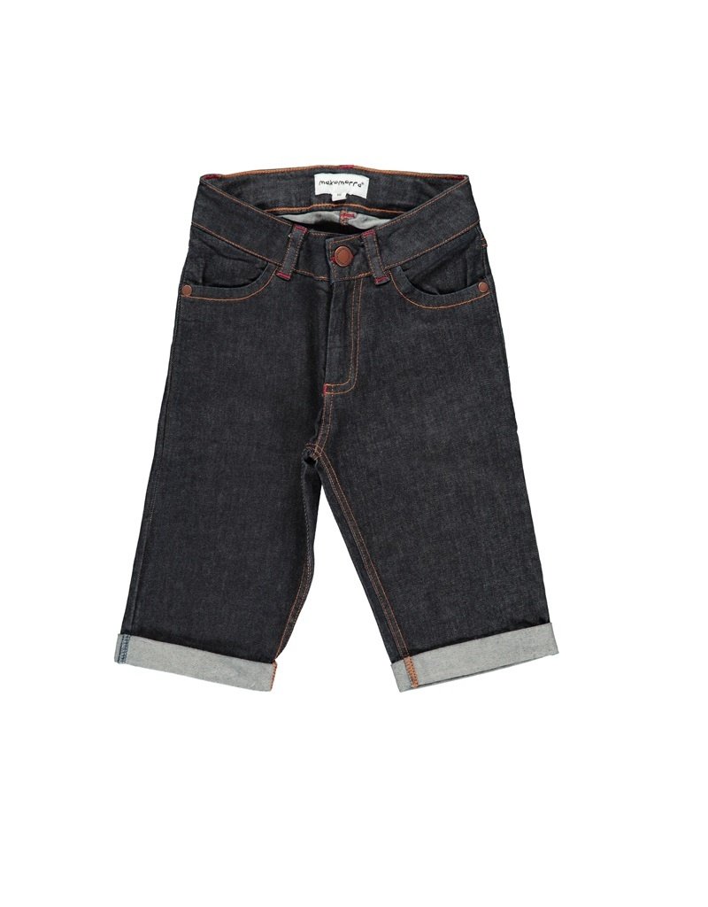 Maxomorra Maxomorra - short, knee, denim, dark denim blue (3-16j)