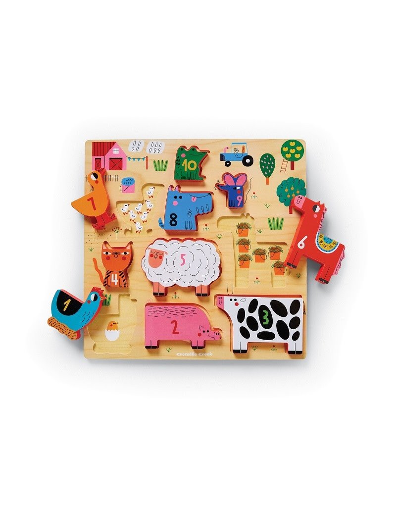 Crocodile Creek Crocodile Creek - Stacking Wood puzzle, barnyard