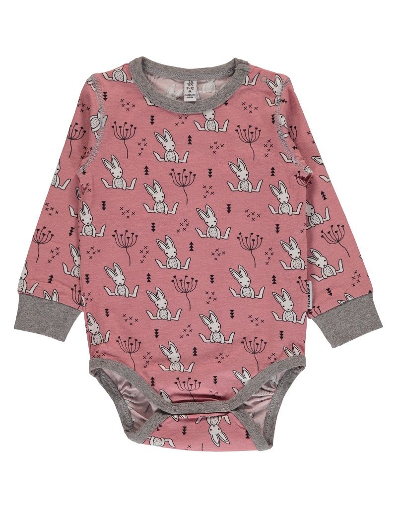 Maxomorra Maxomorra - body ls, sweet bunny (0-2)