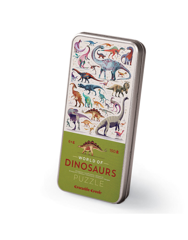 Crocodile Creek Crocodile Creek - Tin Puzzle 150 stukken, world of dinosaurs