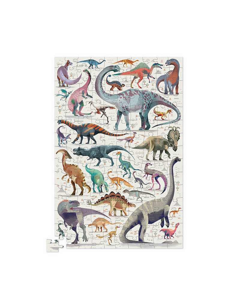 Crocodile Creek Crocodile Creek - Tin Puzzle 150 stukken, world of dinosaurs