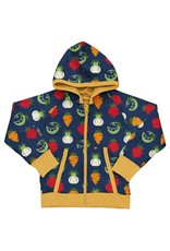 Maxomorra Maxomorra - Cardigan Hood Reversible Vegetables (0-2j)