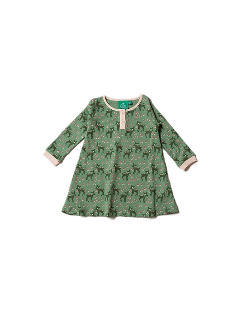 Little Green Radicals Little Green Radicals - Forest doe Playaway dress, alpine green (0-2j)