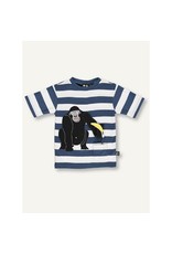 Ubang Ubang - Sassy gorilla tee, blue/white stripe (3-16j)