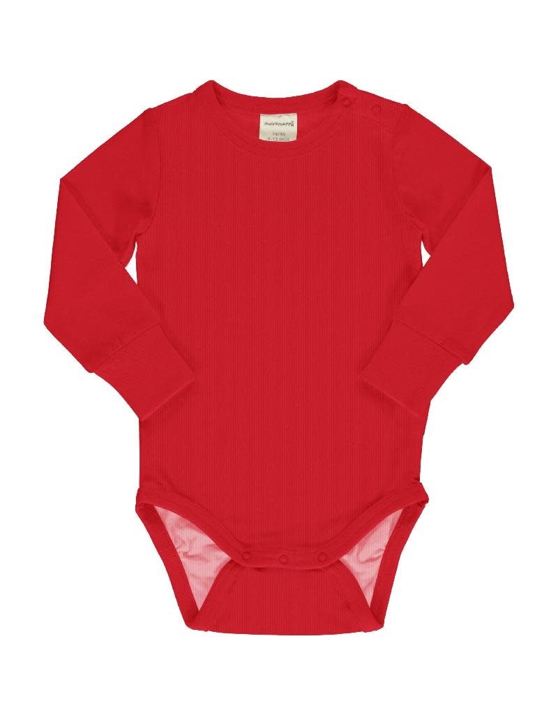 Maxomorra Maxomorra - Body LS Solid RUBY (0-2j)