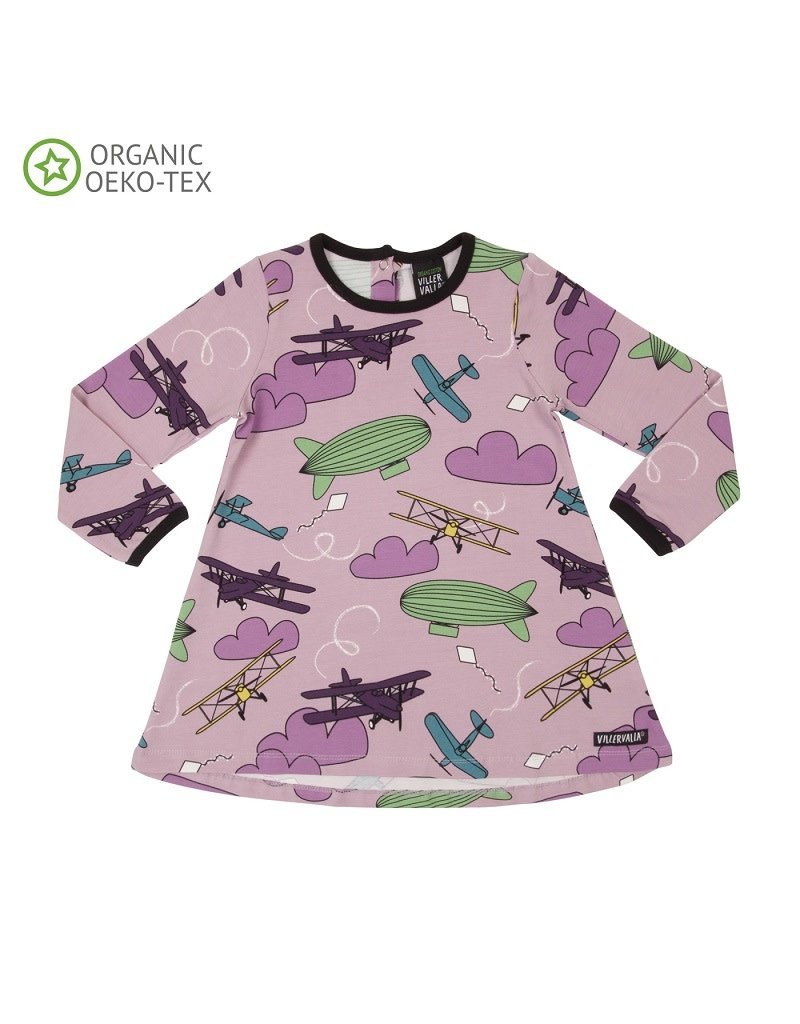 Villervalla Villervalla - Tunic ls, aircraft, orchid (0-2j)