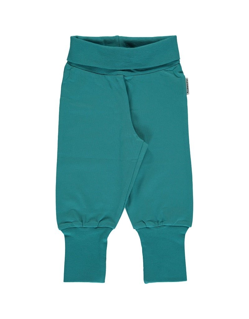 Maxomorra Maxomorra - Pants rib, soft petrol (0-2j)