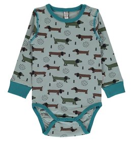 Maxomorra Body ls, dotted puppy (0-2j)